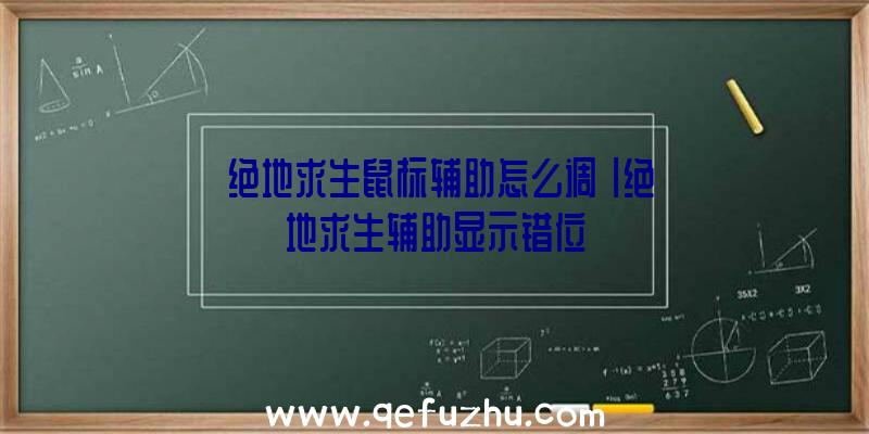 「绝地求生鼠标辅助怎么调」|绝地求生辅助显示错位